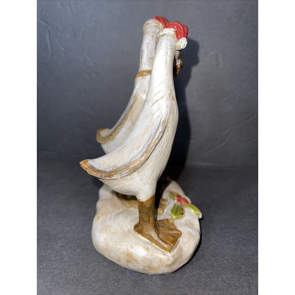 Holiday Duck Family Christmas Figurine Santa Hat Resin Rustic Tii Collections - Picture 5 of 7